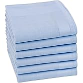 HOULIFE Men's Cotton Handkerchiefs, Solid Color 60S Soft Cotton Hankies for Men Women 6/12PCS 15.7"×15.7"