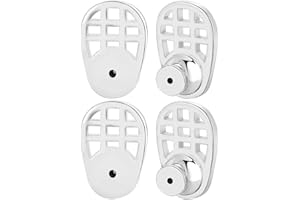 18K Gold-Plated Earring Backs for Droopy Ears, 4PCS Sturdy Grid-Pattern Earring Lifters, Large & Secure