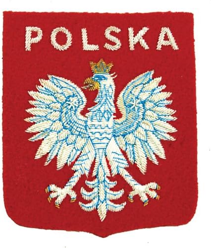 Sew-On Patch - Hand Embroidered White Eagle Crest, Large