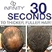 Infinity Hair Fiber Hair Loss Concealer - Hair Thickening Fibers for Men & Women - Black, 60g