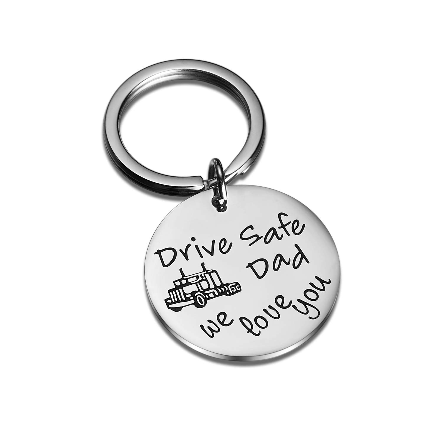 CJ&M Truck Driver Keychain - Trucker & Truck Dad - Father's Day & Papa Gift