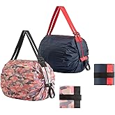 Lllunimon Reusable Shopping Bag Foldable Grocery Storage Tote Bag Organ Style Fold Oxford Cloth Portable Duffle for Shopping