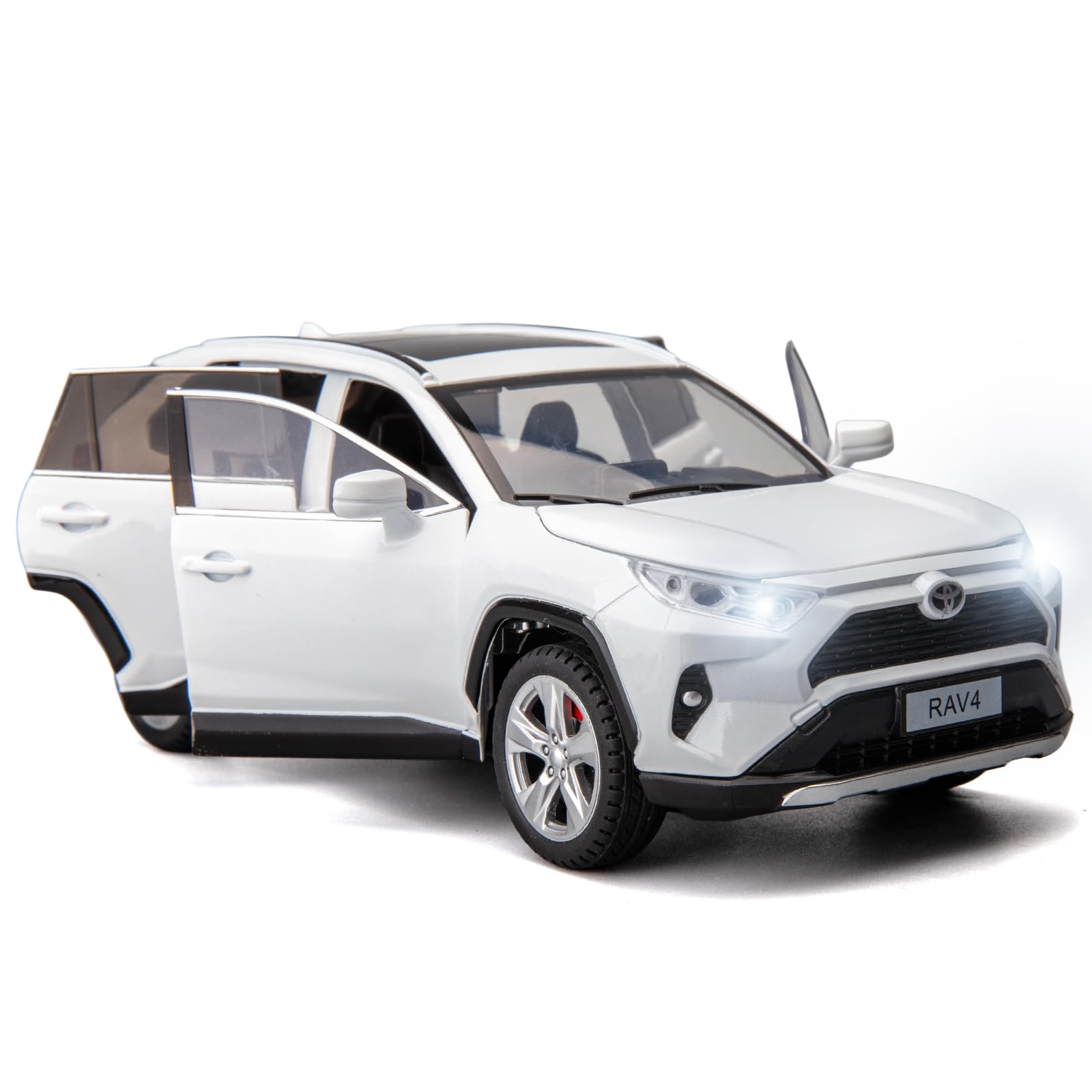 Photo 1 of BDTCTK 1/24 Compatible for RAV4 Model Car, Zinc Alloy Diecast Collectible Pull Back Toy car