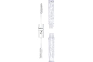 e.l.f. Clear Brow & Lash Mascara, Dual-Sided Brushable Clear Gel For Groomed Brows & Eyelashes, Long-Wear Conditioning Formula, Vegan & Cruelty-Free