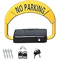ORIENTOOLS Automatic Remote Control Parking Lock, Folding Parking Barrier Batteries Not Included, 98ft Private Car Parking Latch Space Lock Parking Blocker for Home, Business, Office & Commercial Use