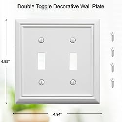 OKAWYC Double Toggle Light Switch Cover Adler Metal
