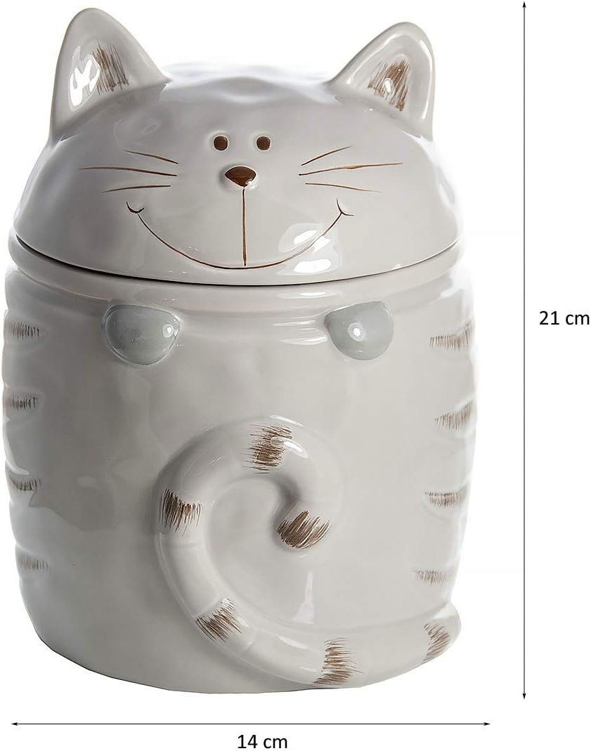 Biscuit Barrel Ceramic Cookie Jar Large Kitchen Storage Jar Cat Gift