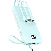 VEEKTOMX Portable Charger Built-in Cables, Power Bank for iPhone, Fast Charge USB C Battery Pack Travel Essentials Powerbank Compatible with iPhone 17/16/15/14, Samsung S25/24