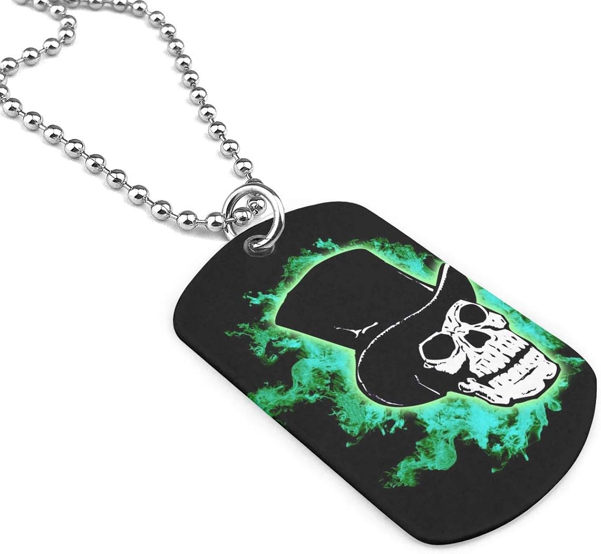 Skull dog tag necklace Clearance