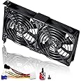 SCCCF Dual 92mm Graphic Card Fans, Graphics Card Cooler, Video Card VGA Cooler, PCI Slot Fan GPU Cooler