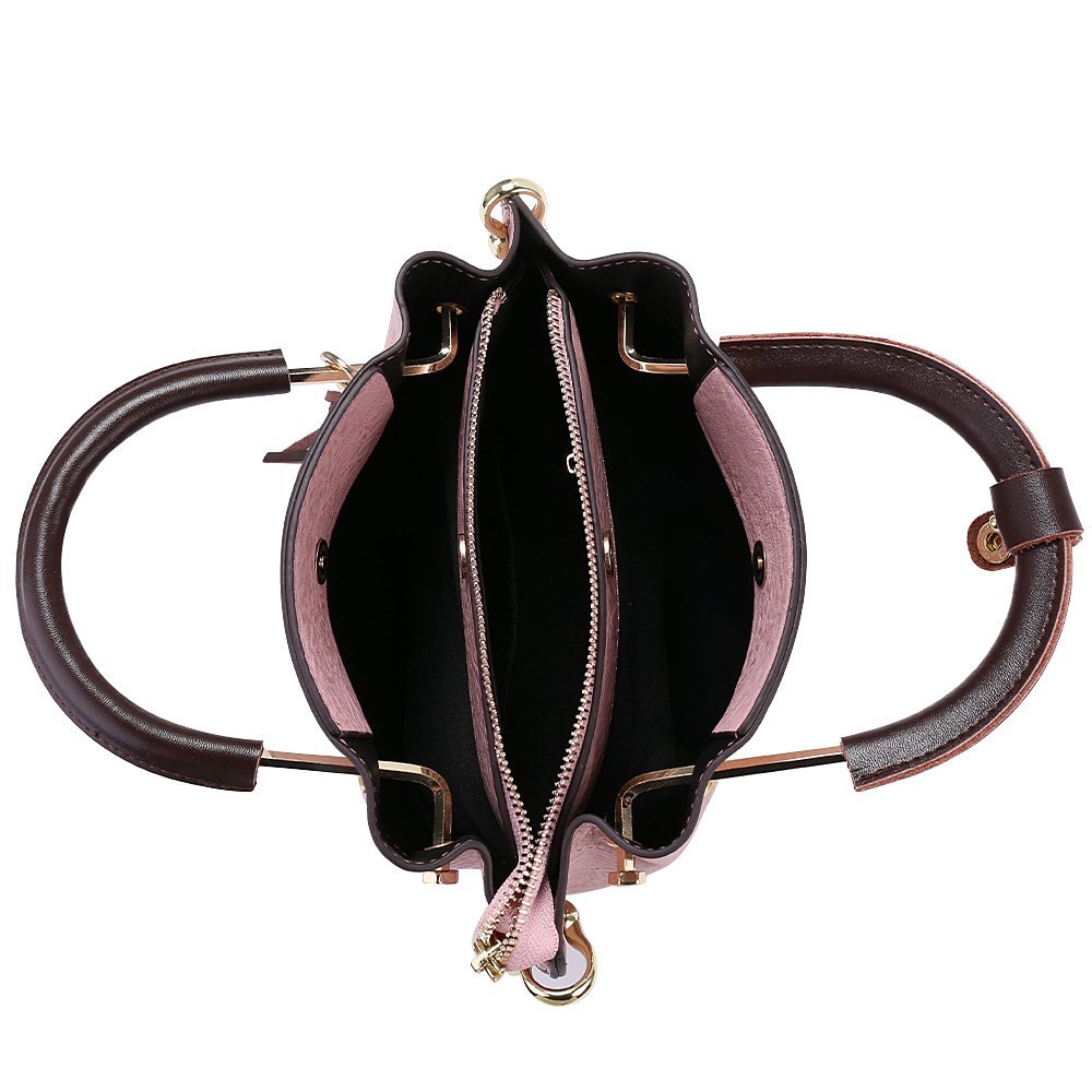 mini clova top handle leather purse women's satchel handbag