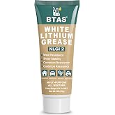 BTAS White Lithium Grease Lubricant for Garage Door, Track Rail, Roller 1oz | NLGI 2, Anti-Wear, Anti-Corrosion &amp; Anti-Oxidation, Strong Adhesion &amp; Excellent Shear Stability, All-Weather Performance
