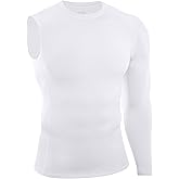 Roadbox Men's Compression Shirts Long Sleeve, Single Arm Workout Top, Athletic Base Layer Undershirt for Gym and Basketball