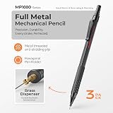Nicpro MP1000 0.5mm Mechanical Pencil Set with Case, 3 Metal Bodies, 480 HB view 2