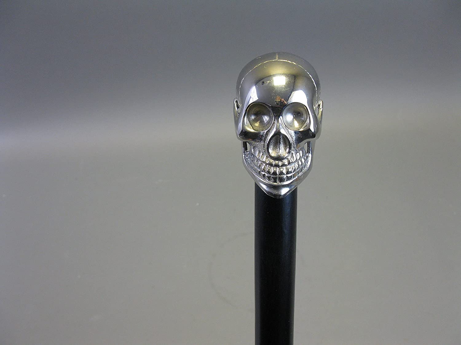 Brass Unique Knob Skull Head Walking Stick cane Victorian Wooden Cane