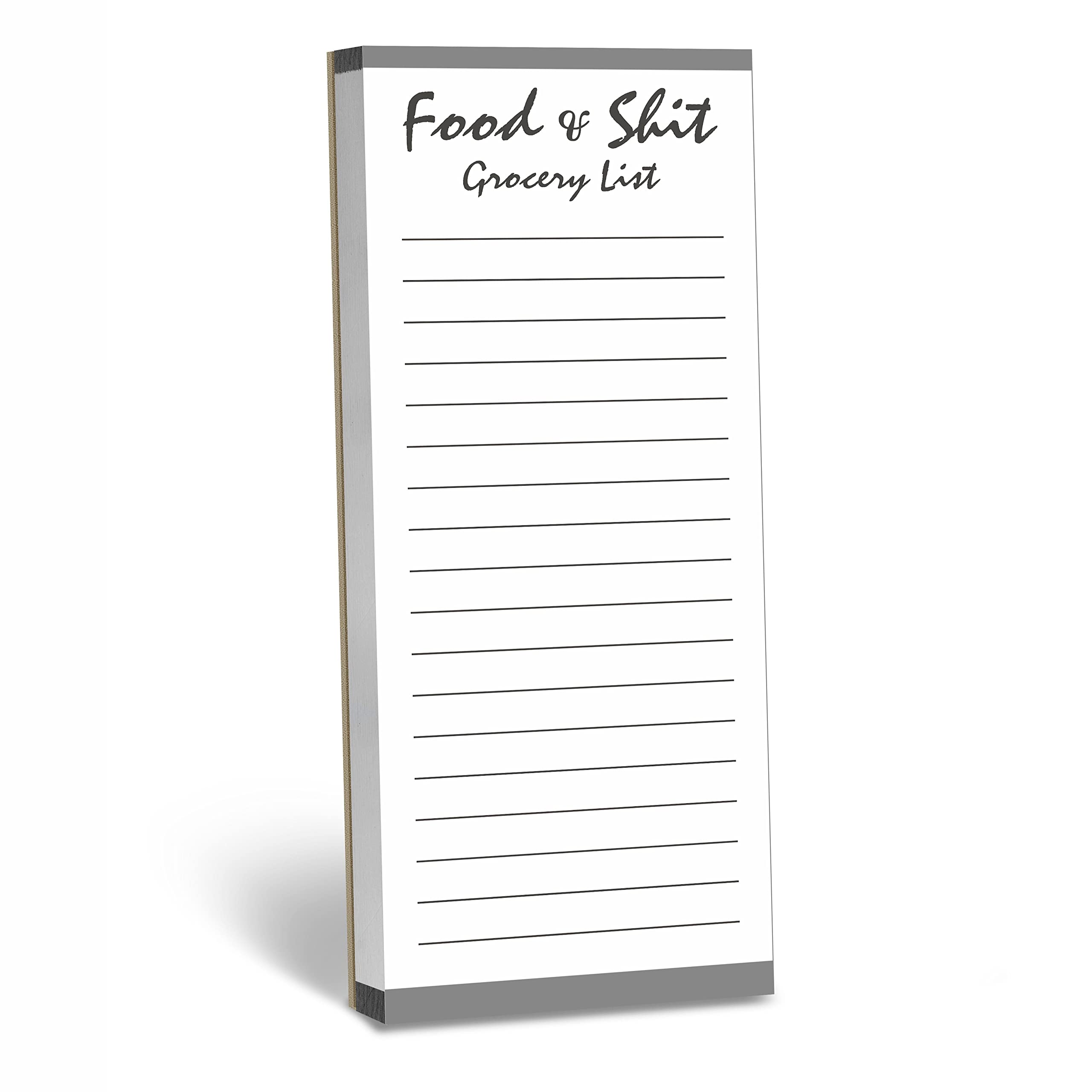 100 Pages Magnetic Back Funny Grocery List Planner Note Pad To Do List for Fridge Locker (3" x 8")