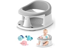 Baby Bath Seat for Babies 6 Months & Up, Bath Seats for Babies Sitting Up, Compact Toddler Bath Seat, Non-Slip with Suction C