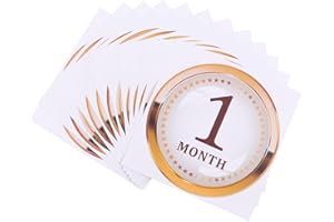 Hohopeti Milestone Belly Stickers 1-12 Months Newborn Photo Prop Month Keepsake Decals for Shower