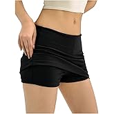 SHENHE Women's Low Rise Bodycon Mini Skirt with Shorts Underneath Pencil Athletic Golf Skort