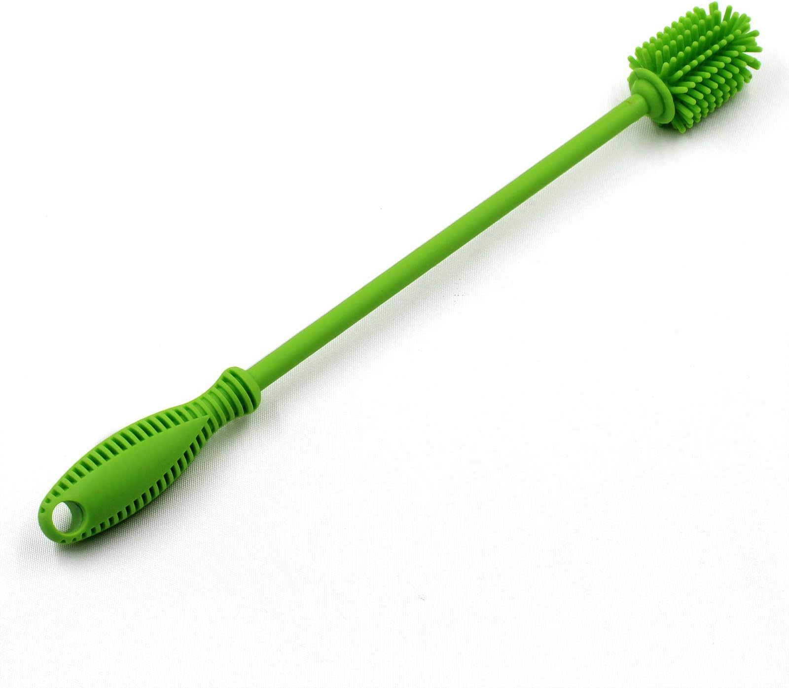 APANDA Silicone Bottle Brush | One Pack | 12.5" Bottle Cleaner for your Hydro flask, Sports Bottle, Vase & Glassware | Best Antibacterial Water Bottle Cleaning Brush for Washing Narrow Neck Containers