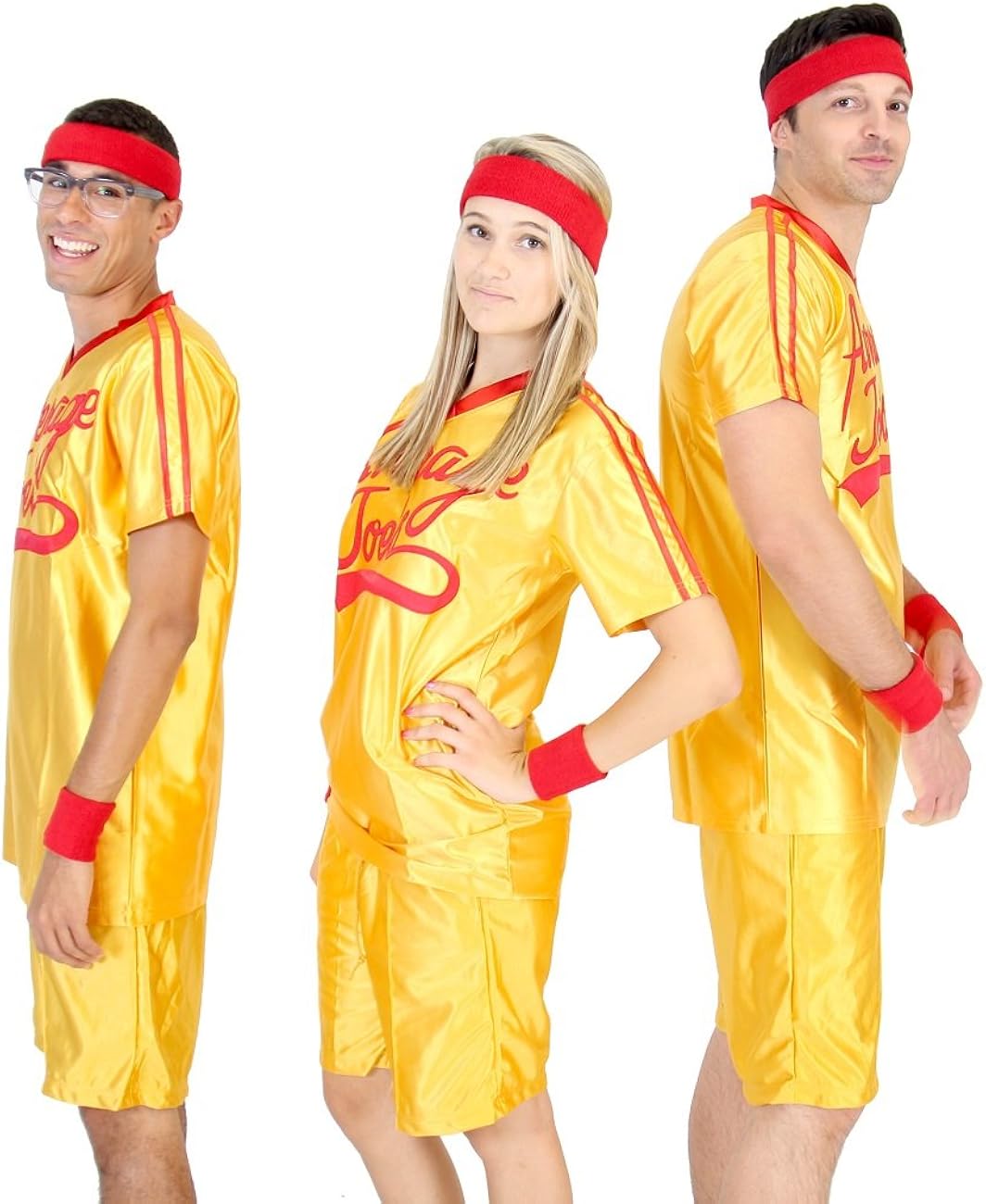 Dodgeball Average Joe's Adult Yellow Jersey Costume Set: Clothing