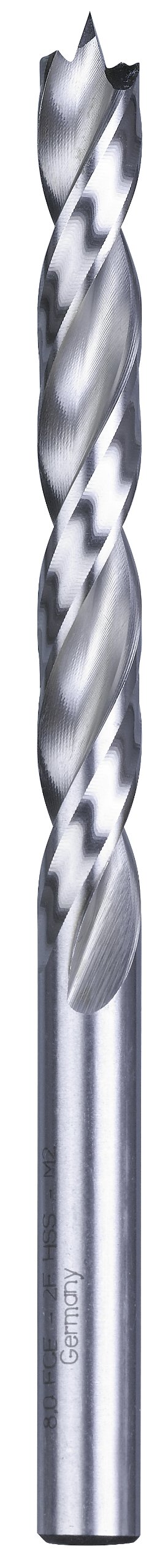 kwb Hardwood Drill Ø 8 Mm with Long Tool Life, Clean Drill Holes, Twin-Land Flute Design and High Precision