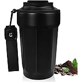 DITOSH Insulated Coffee Tumbler 15.2oz 450ml Travel Coffee Mug 316 Stainless Steel Direct Drink Opening Leakproof Lid Reusable Insulated Coffee Mug Hot and Cold Ideal Travel Mug for Coffee Lover