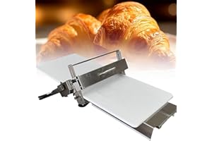 Croissant Dough Laminator, Commercial Dough Roller Sheeter, Dough Machine Thickness Adjustable, Stainless Steel Foldable Coun