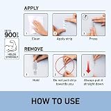 Command Medium Hook Pack of 2 with 4 Strips Transparent Damage Free 900 g view 8