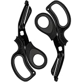 MEUUT Medical Scissors 2-Pack Trauma Shears for Nurses All Purpose Scissors | Patented Bandage Scissors,7.8" Ambidextrous, Non-stick Fluoride Coating, Serrated Blades, Ergonomic TPE, Oxygen Tank Wrench