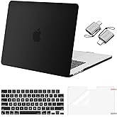 MOSISO Compatible with MacBook Air 15 inch Case 2026 2025 2024 2023 M4 A3241 M3 A3114 M2 A2941 with Liquid Retina Display Touch ID,Plastic Hard Shell&Keyboard Skin&Screen Film&Type C, Black