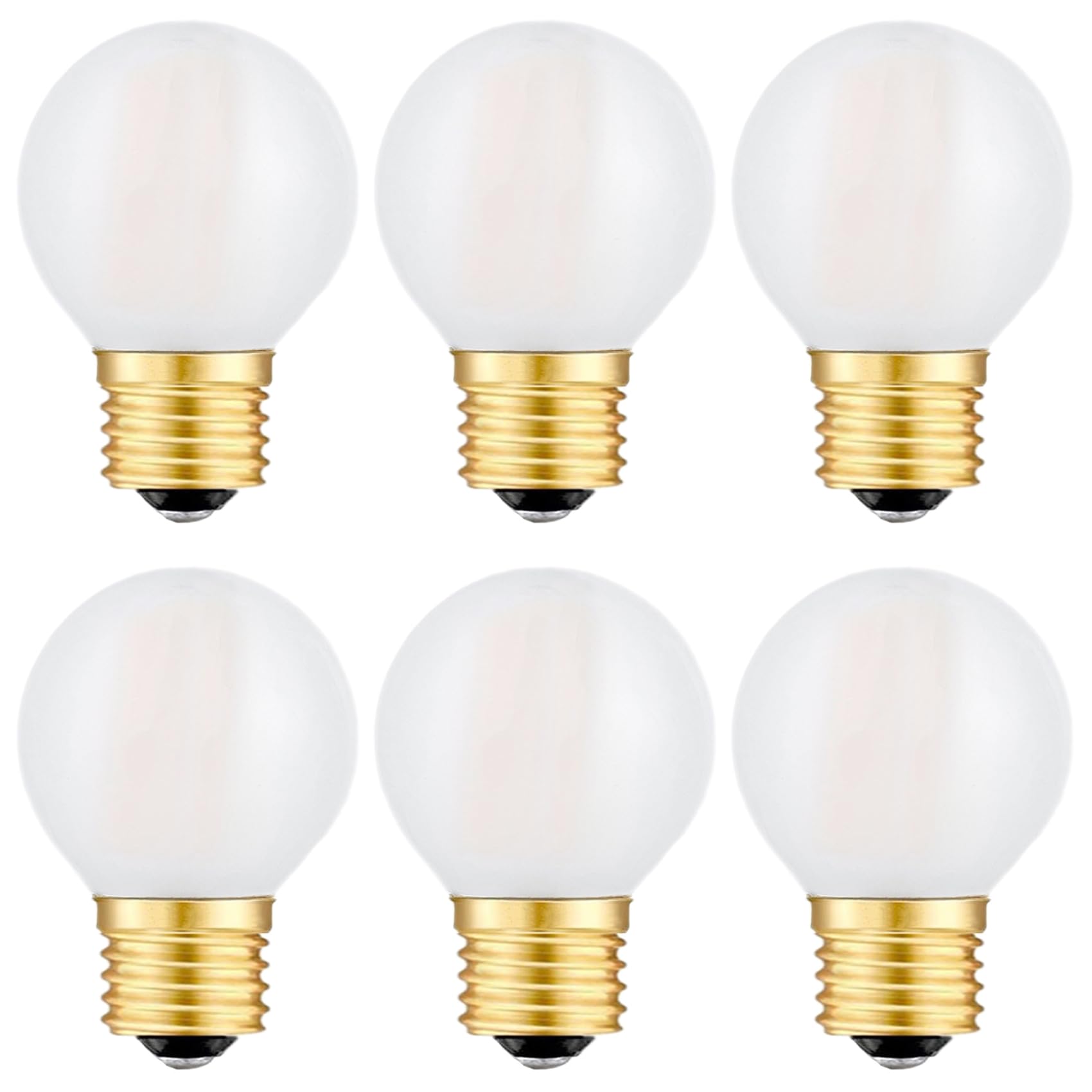 Photo 1 of Beonllay LED Light Bulbs 40 Watt Equivalent E26 LED Bulb 4W Dimmable Frosted Globe Light Bulbs, 2700K Warm White G16.5 Light Bulb, 6 Pack