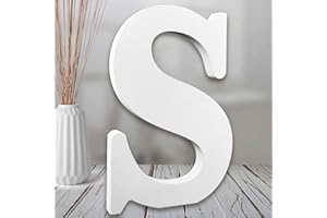 AOCEAN 8 Inch White Wood Letters, Unfinished Wooden Letters for Wall MAGA Decorative Standing Letters Slices Sign Board Decoration for Craft Home Party Projects (S)