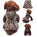 Howstar Puppy Clothing, Pet Dog Leopard Hoodie Coat Lovely Warm Apparl Outfit (Brown, L)