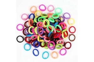 300 Pcs Fluorescent Baby Hair Ties, Seamless Elastic Hair Bands for Toddlers & Kids, Mini Ponytail Holders for Girls (Soft No