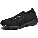 konhill Women's Lightweight Walking Shoes Breathable Slip On Tennis Sneakers Casual Mesh Workout Athletic