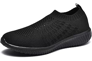 konhill Women's Lightweight Walking Shoes Breathable Slip On Tennis Sneakers Casual Mesh Workout Athletic