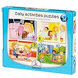 Puzzle Games For Toddlers Set Of 4 Puzzles For Ages 3 + Years Old an Increasing Difficulty Level - Daily Activities - Kids Activity Books