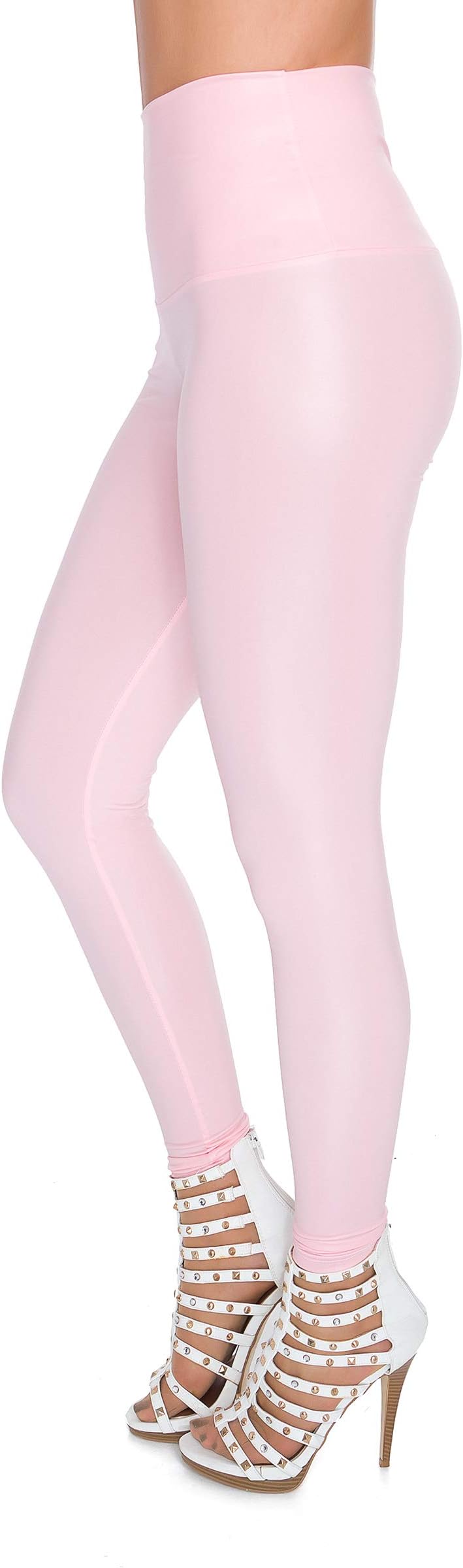 FUTURO FASHION Sexy Shiny Wet Look & Mat Full Length Leggings High Waist Latex Imitation Leather LTPNL