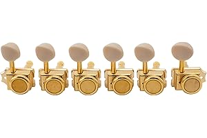 Musiclily Pro 6 inline Vintage Hybrid Style Guitar Locking Tuners Tuning Pegs Keys Machine Heads Set for Fender Squier Classi