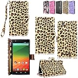 ZTE ZMAX - Cellularvilla Pu Leather Wallet Card Flip Open Pocket Case Cover Pouch For ZTE ZMAX Z970 (T-Mobile) (Brown Leopard)