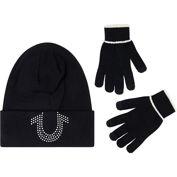 True Religion Beanie Hat and Scarf Set, Ribbed Long Winter  display picture 3
