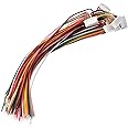 Fielect 6Pin Dupont Jumper Wires Breadboard Jumper Wires Single Terminal Wire 2.54mm Pitch 20cm Long 5Pcs