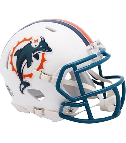 1980 football mini helmets Amazon.com : Miami Dolphins (1980-96) Authentic Mini NFL Throwback Helmet  by Riddell : Sports Related Collectible Mini Helmets : Sports & Outdoors