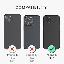 kwmobile Case Compatible with iPhone 15 Case - Slim