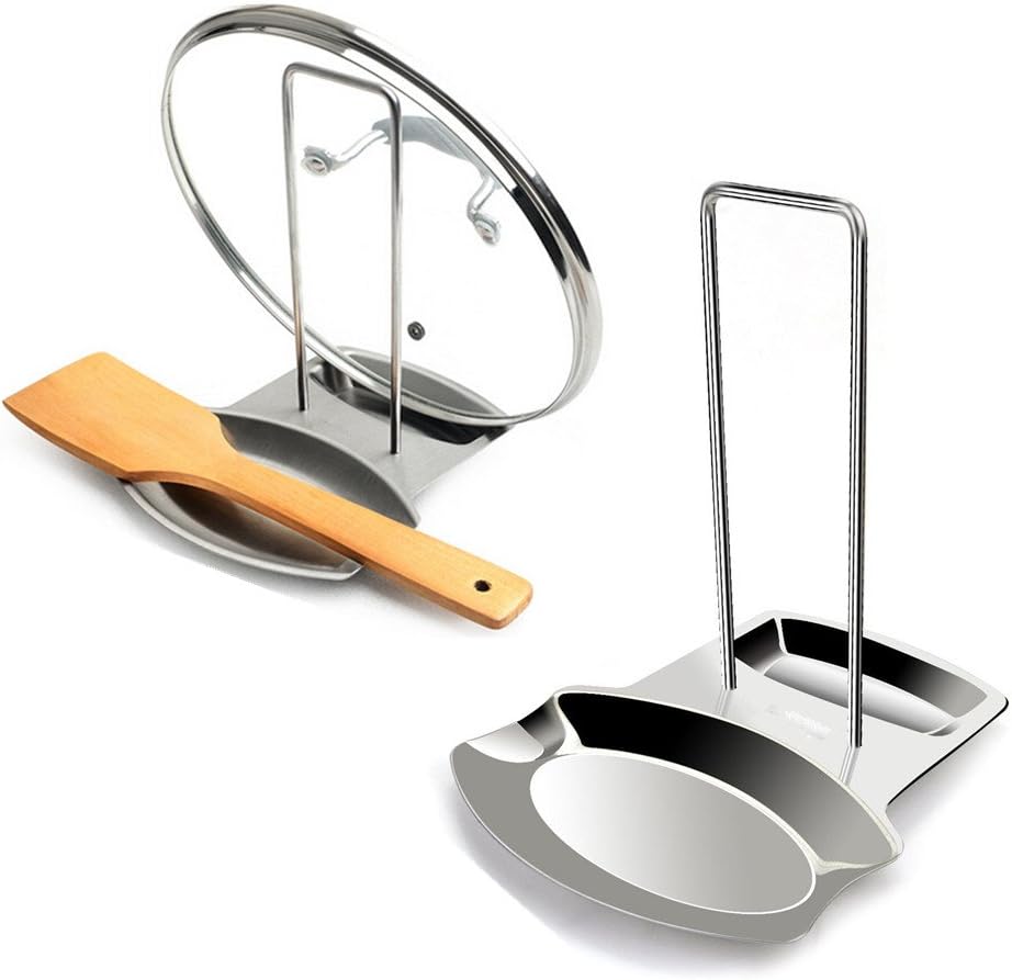 Best Spoon Pot Lid Shelf Cooking Storage Kitchen Decor Tool Stand Holder