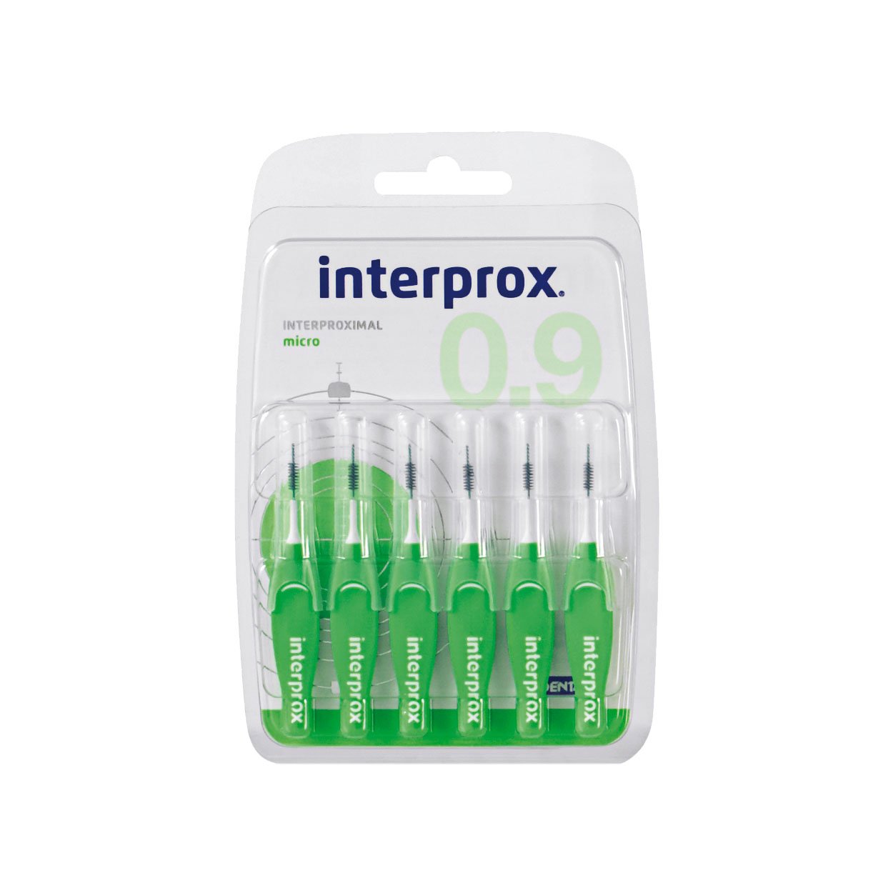 Interprox 3 x Micro Green Interdental Brushes 6 Pieces (3 x 6 Pieces)