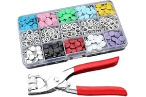 201PCS Button Toolkit, Vibrant Durable Metal Snap Fastener Kit, Manual Press Tool for DIY Crafts, Clothing, Hats, Bags, Sewin