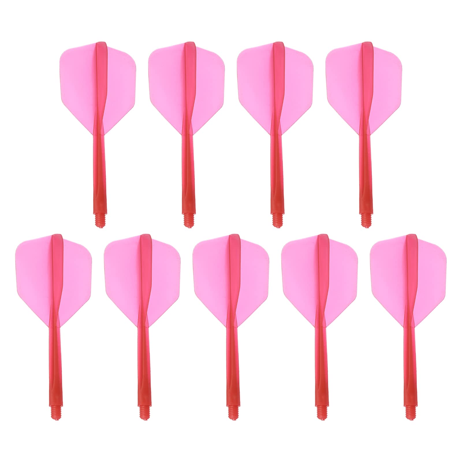 PATIKIL Integrated Dart Shaft & Flights, 9 Pack Durable Plastic Dart Flight Set, Red