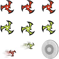 6 Pcs Throwing Accessories Replacement for Bristle Axe Target Board-Soft Tip Darts, Ninja Star and Plastic Throwing Game-Comp